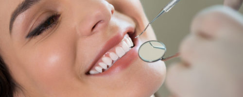 Young woman at the dentist